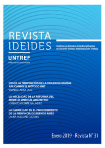 Revista IDEIDES Nº 31. Enero 2019