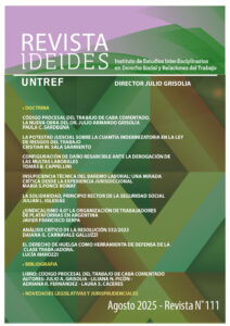 Revista IDEIDES Nº 111. Agosto 2025